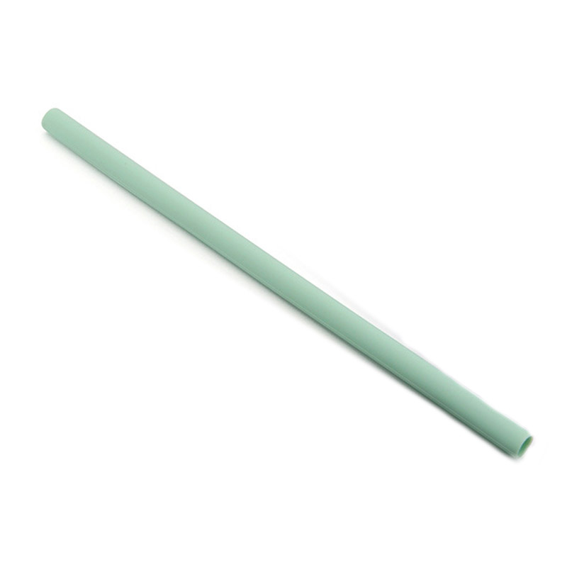 Food grade fold drinker populær resirkulering silikon cocktail godteri farge halm festrekvisita rett 1pc: Rett cyan