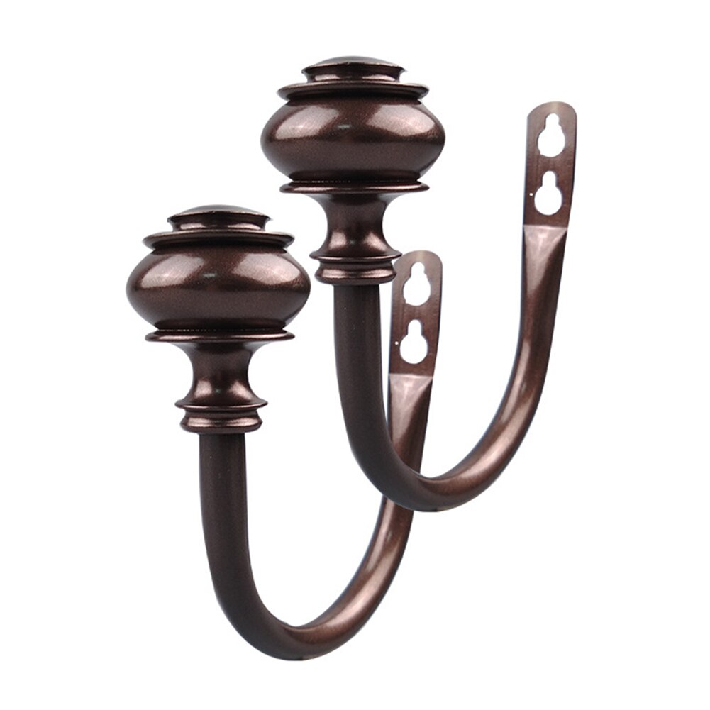 1pair Hooks Accessories Hotel Wall Mounted Bedroom U Shaped Curtain Holdback With Screws Hardware Home Decor Iron Drapery