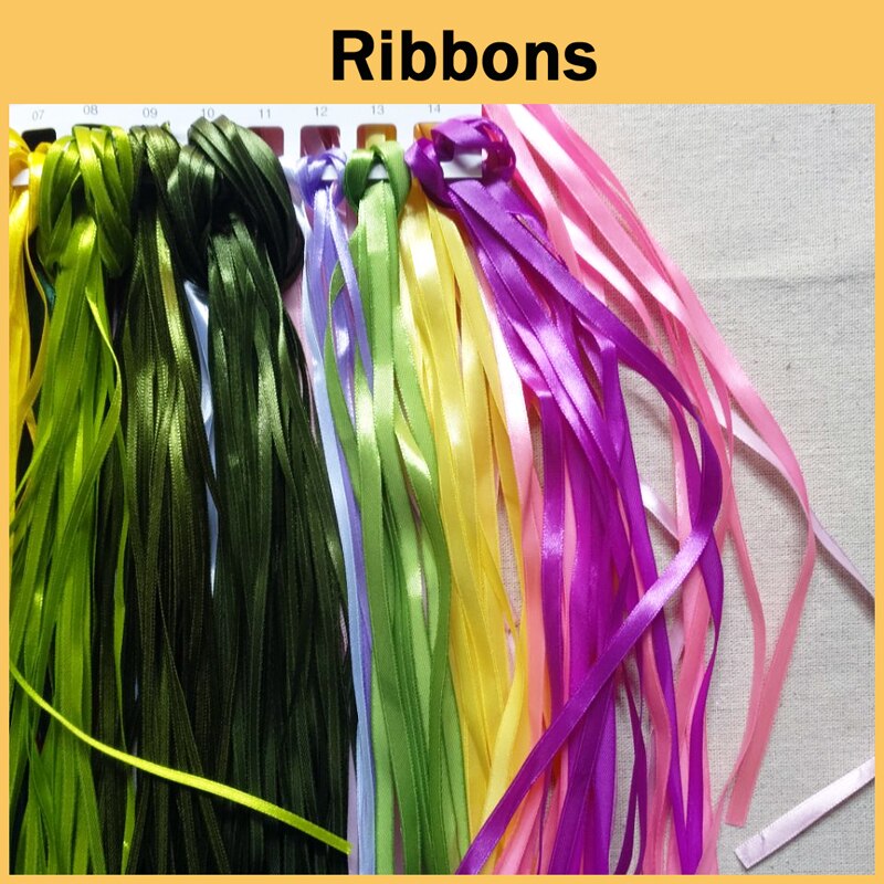 Flower Cross Stitch Embroidery,Silk Ribbon Embroidery Kits, Embroidery Paintings,Needlework Swing Handmade Craft C-0266