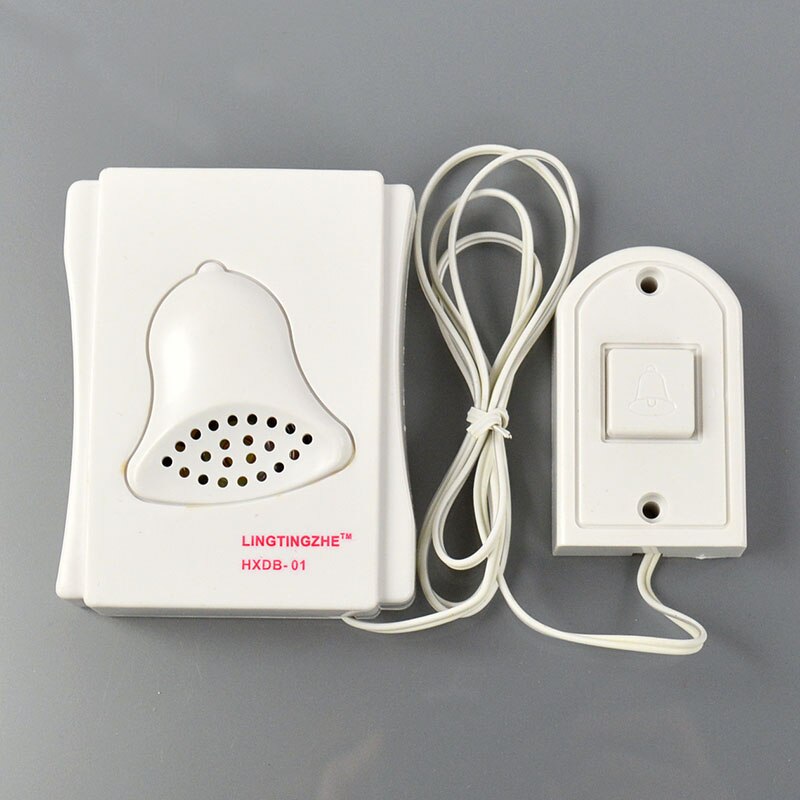 Timbre con cable de 88cm para escuela, campana blanca de para laboratorio, 85db