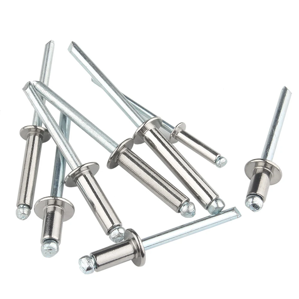 30-50 pz rivetti pop alluminio M2.4 M3.2 M4 M4.8 testa a cupola rivetti ciechi gambo in acciaio mandrino scarico rivetti tirare chiodo