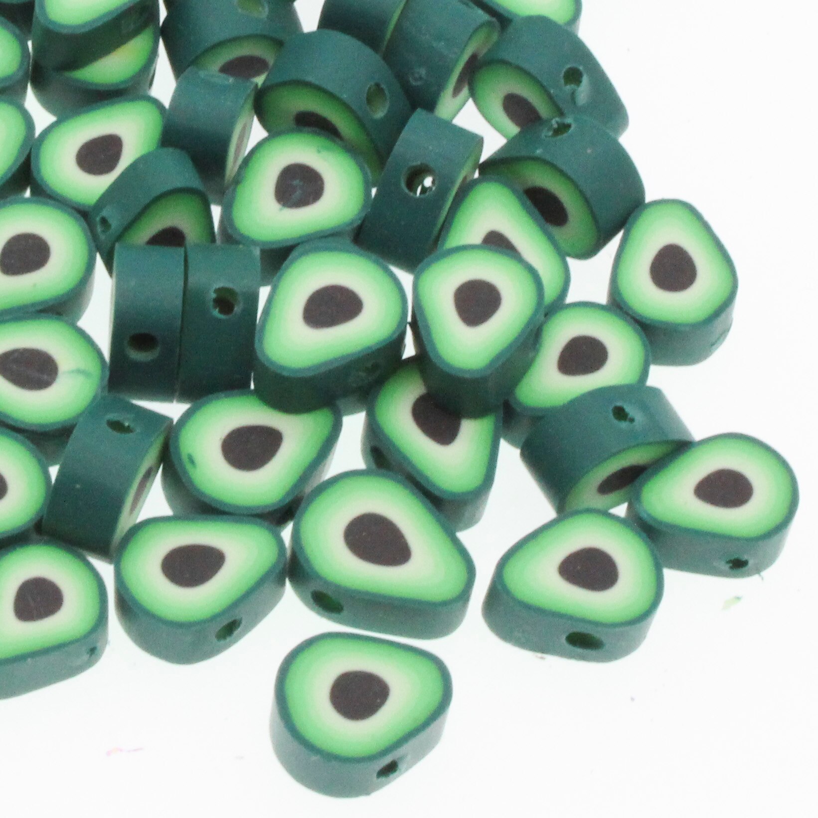 10 pz frutta Avocado perline polimero argilla perline distanziatore per monili che fanno collana braccialetto fai da te 9X11mm: A384-50PCS