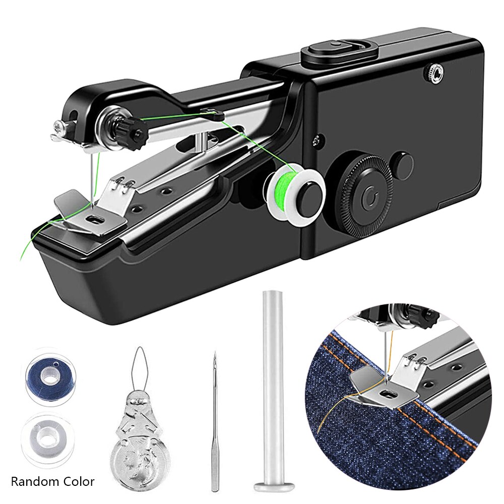 1Pcs Portable Household Hand Sewing Machine Simple Operation Sewing Tools Parts Side Cutter Overlock Presser Sewing Cloth Fabric