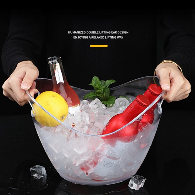 Transparent Ingot Ice Bucket Champagne Red Wine Acrylic Beer Bucket