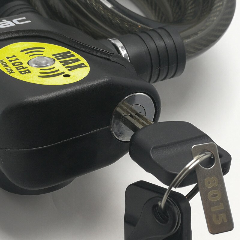 ULAC Bicycle Lock Bike Alarm Cable Mountain Bike Lock Wire AL3P 10*1200mm Bicycle Accessories Bicicleta Candado Bicicleta