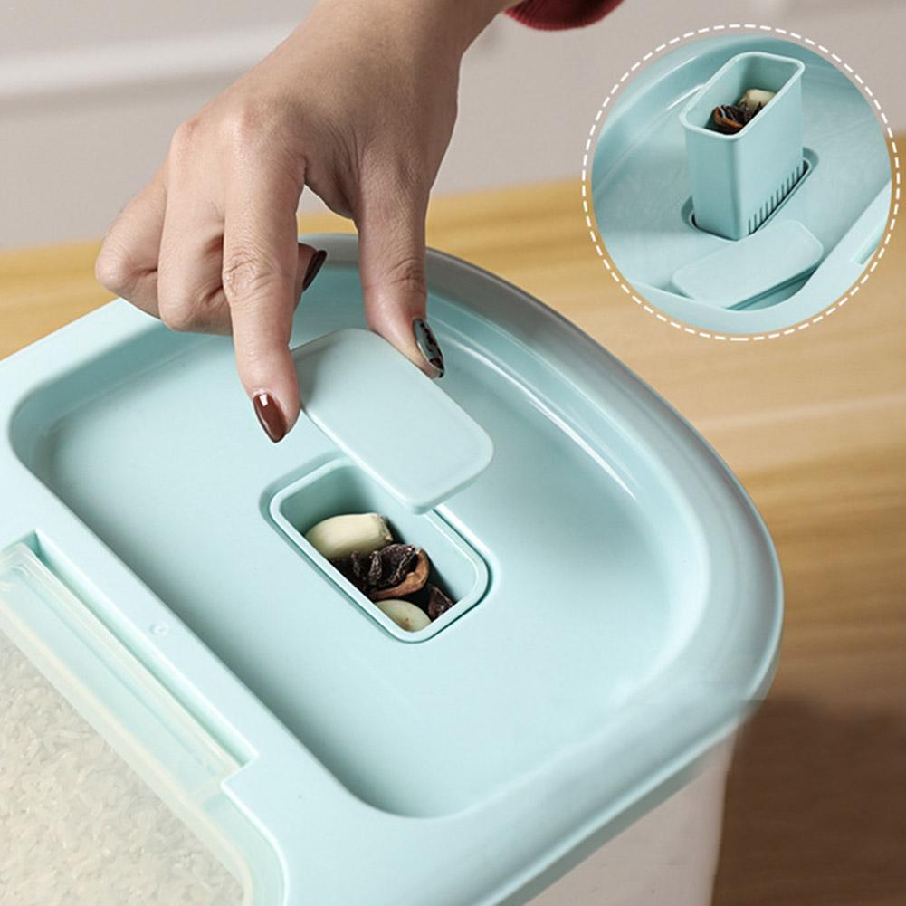 Plastic Sealed Moisture-proof Storage Box Kitchen Grain Rice Container Large Size Plastic Household Grain Containers Flip Cover
