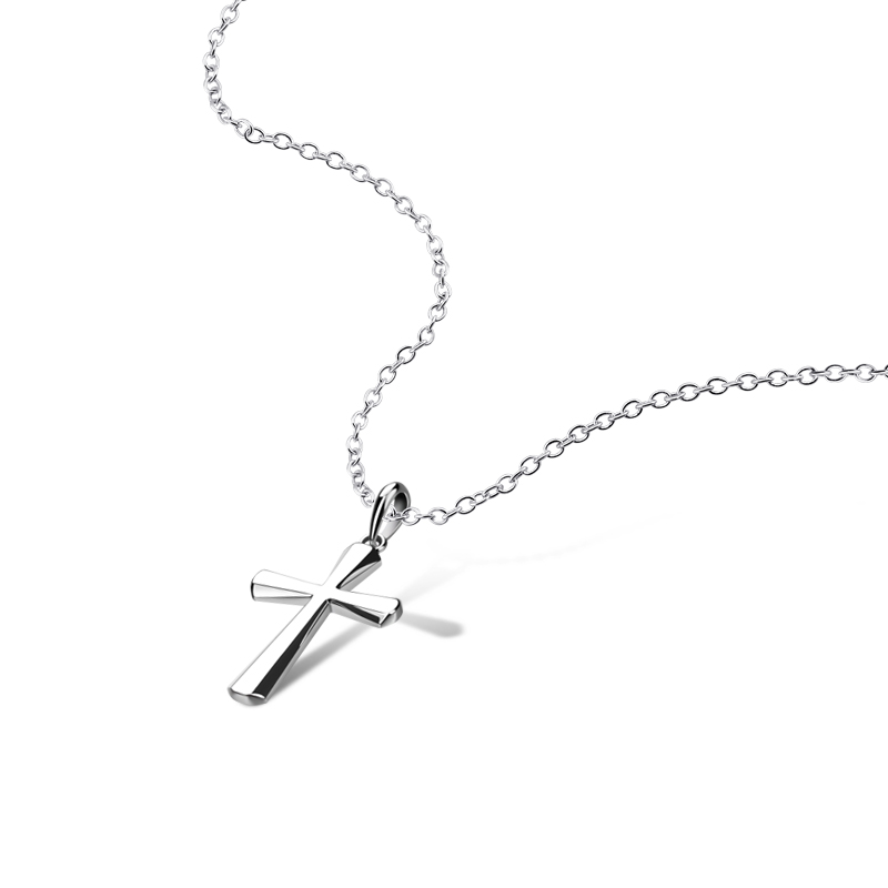 Kerstcadeau Eenvoudige Dainty 100% 925 sterling zilveren kruis hanger ketting Mode vrouw Chocker ketting Dame zilveren sieraden