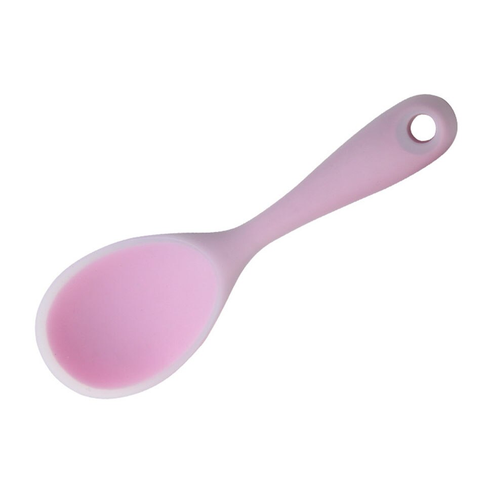 Cuchara de silicona ecológica para arroz, paleta, cuchara de servicio de comida para patatas y arroz, antiadherente, resistente al calor: Pink