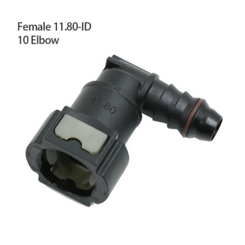 Quick Release Nylon Fuel Line Rubber Hose Coupler 7.89/9.89/11.8 Car Fuel Line Hose Coupler Connect Connector Car Accessories: 11.80-ID10 Bend
