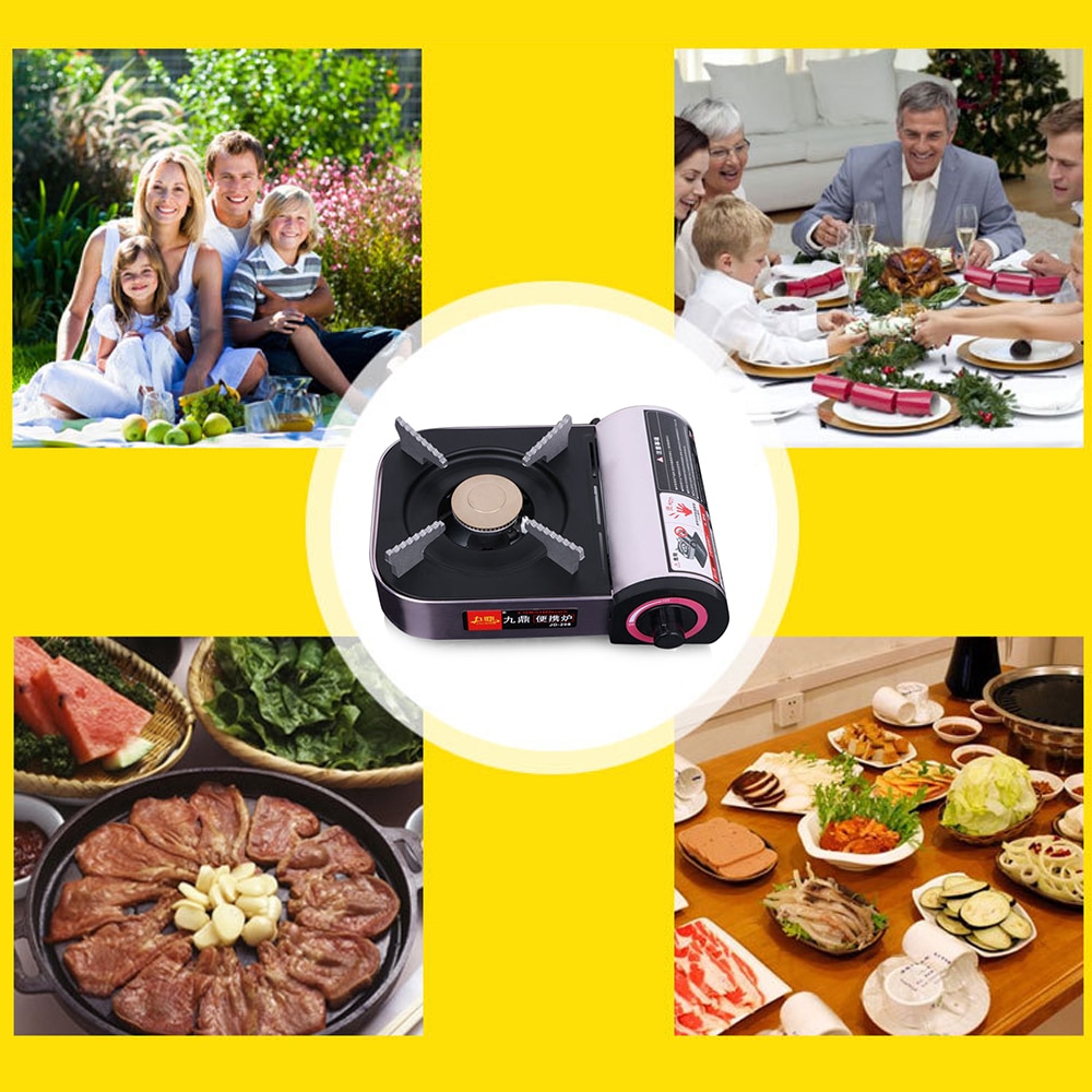 Utomhus mini -kassettgrill gas spis bärbar camping vandring resa picknick grill bbq gas spis ugn matlagning tillbehör