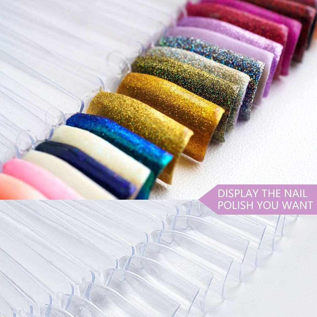 Nail Art Display Kleurstalen 100 Stuks Waaiervormige Kleurstalen Voor Praktijk Nail Stalen Kleurstalen Nep Nagels