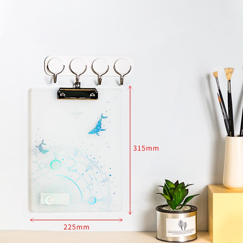 Transparent Clipboard Writing Board Clip A4 Paper Folder PP Pad Splint Kids Stationery Filing Products Office School Supplies