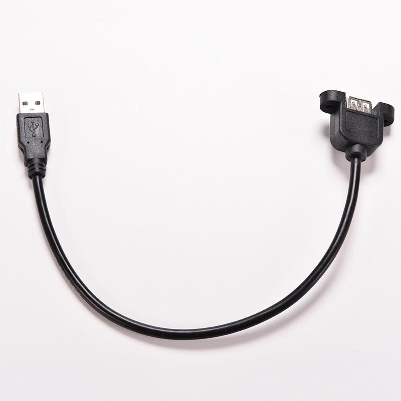 2pcs/lot 30cm PC Computer Case USB Panel Mount Socket Port Extention Cable USB 2.0 Male To Female Extender Cable