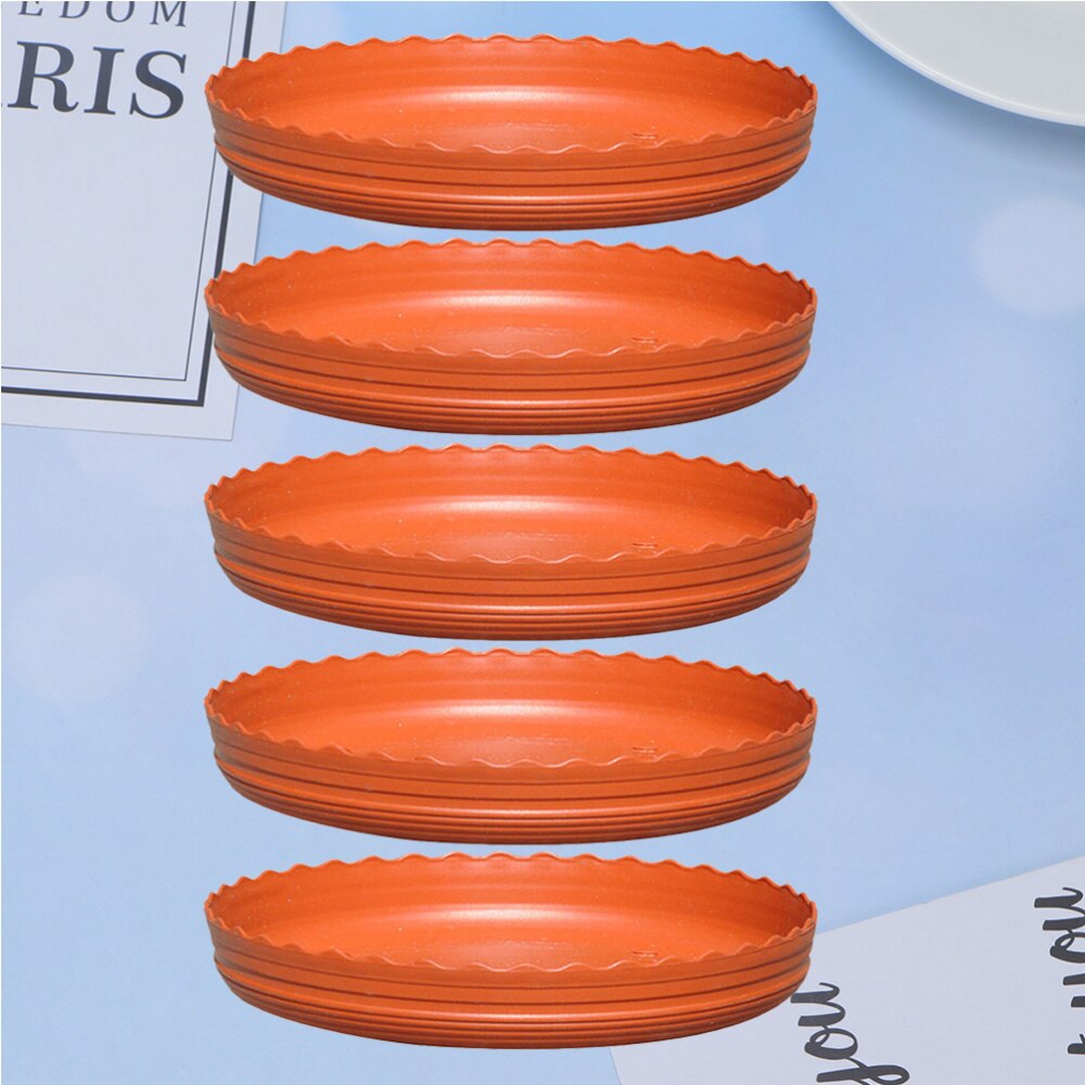 20 stuks verplaatsbare plantenbak, ronde bloempot van kunsthars, kurken bodem, druppelbak, tuinbalkongereedschap voor vetplanten, bloempot van  (1 gallon,