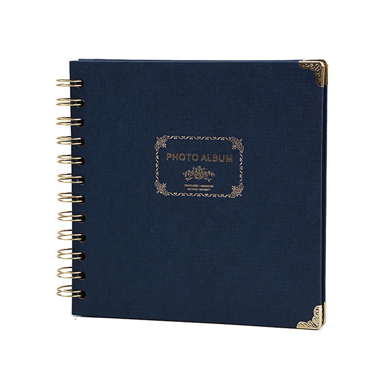 Baby Groei Gedenkteken Boek Diy Album Kleuterschool Afstuderen Foto Plakboek Handgemaakte 20 Pagina 'S Losbladige Fotoalbum Chic: Blauw