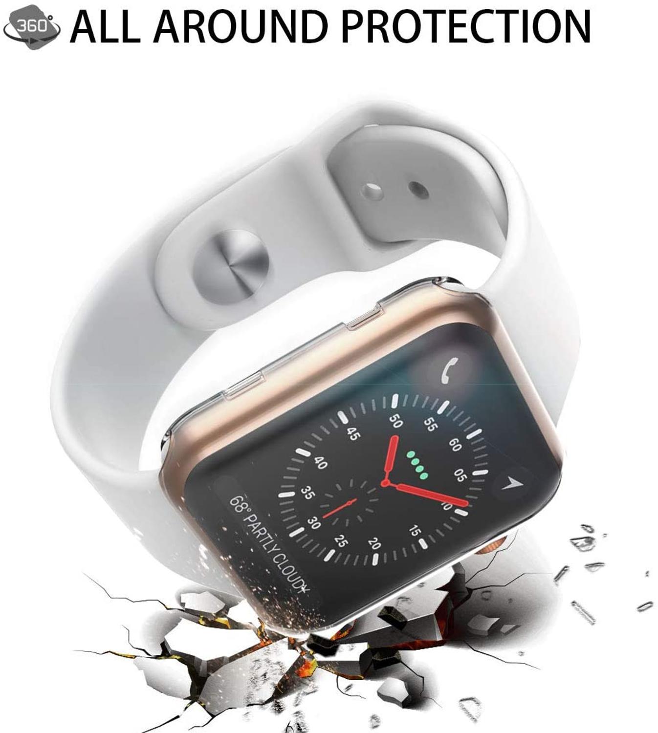 Cover voor Apple Watch Ultra 9 8 7 6 SE 5 4 Screenprotector voor iWatch-serie 38 mm 40 mm 41 mm 42 mm 44 mm 45 mm 49 mm Soft Clear Case
