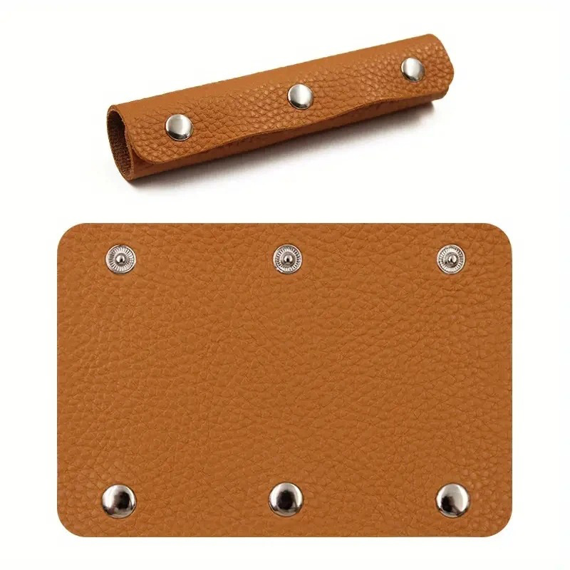 Leather Handle, Protective Cover, PU Handbag Handle, Wrap Saddle Buckle, Suitcase, Handbag Shoulder Strap, Chain Bag Accessories: Beige