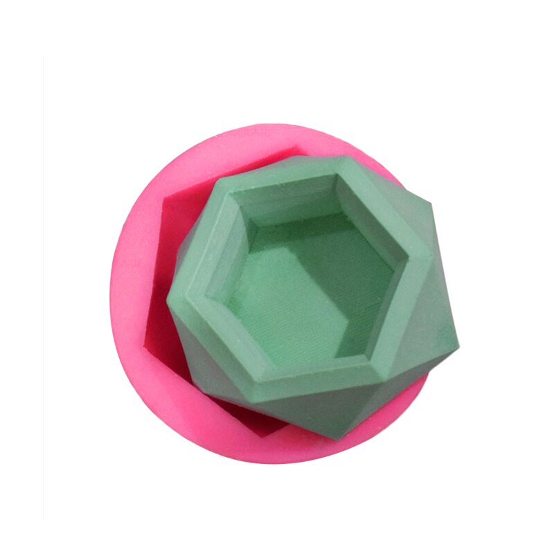 Silicone Mold DIY Handmade Silicone Concrete Mold Geometric Polygon Succulents Flower Pot Holder Mold Office Decoration