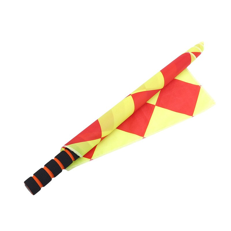 Sporting Match Flag Signal Corner Athletics Soccer Orange Side Line Performance Referee Assistant Signal Hand Patrol Flags 2 Pcs