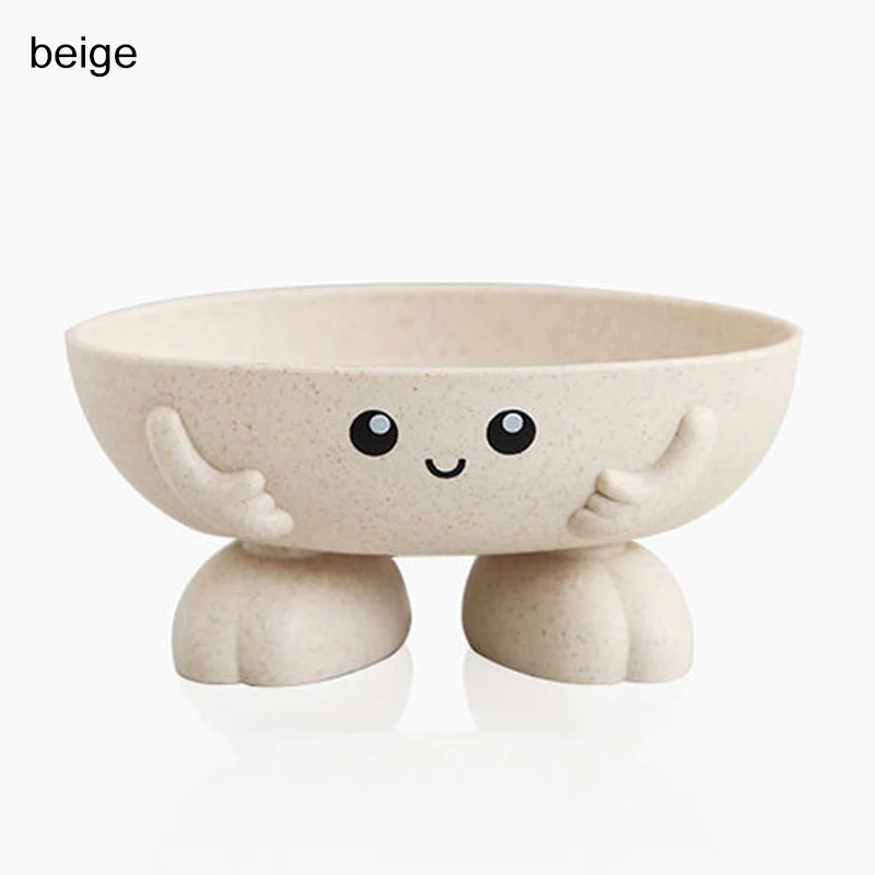 Eco-friendly 1Pcs Soap Box Non-slip Soap Dish Bathroom Supplies Soap Holder Cartoon Shape: WHITE
