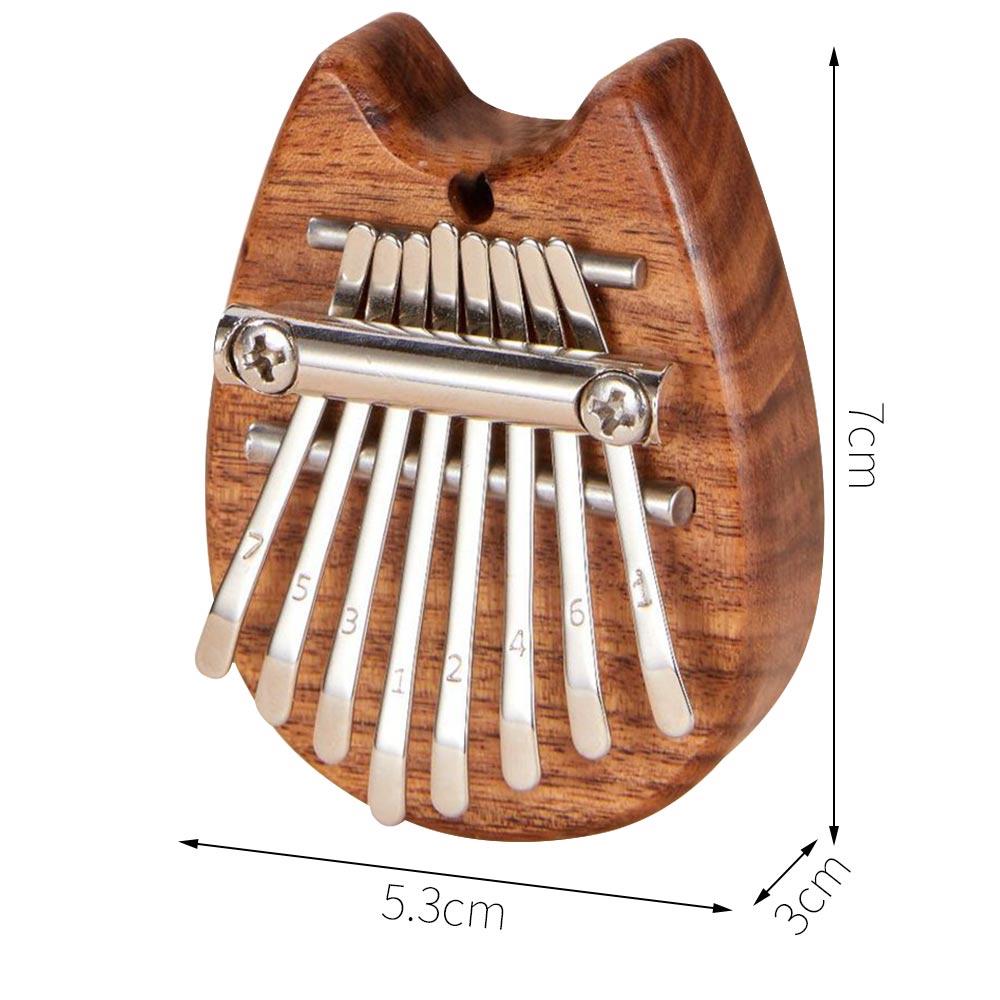 8 -toetsen duimpiano afrikaanse muziekinstrumenten student solide kalimba muzikant mini stevig hout