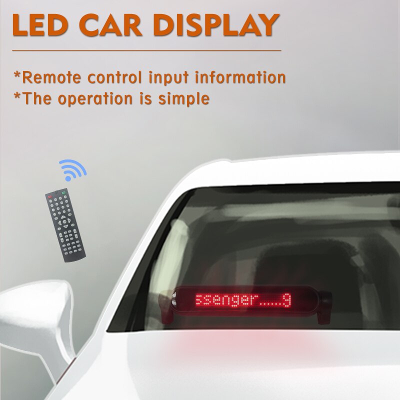 D750 Running scrolling Messages moving Text screen LED Car Display Remote Programmable LED Billboard Red White Color LED Sign