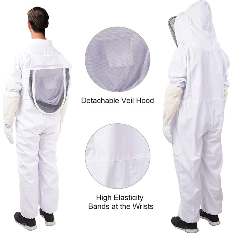 Combinaison de protection pour apiculture, combinaison protectrice, confortable, douce pour la peau, tenue d'abeille, une pièce, 594C
