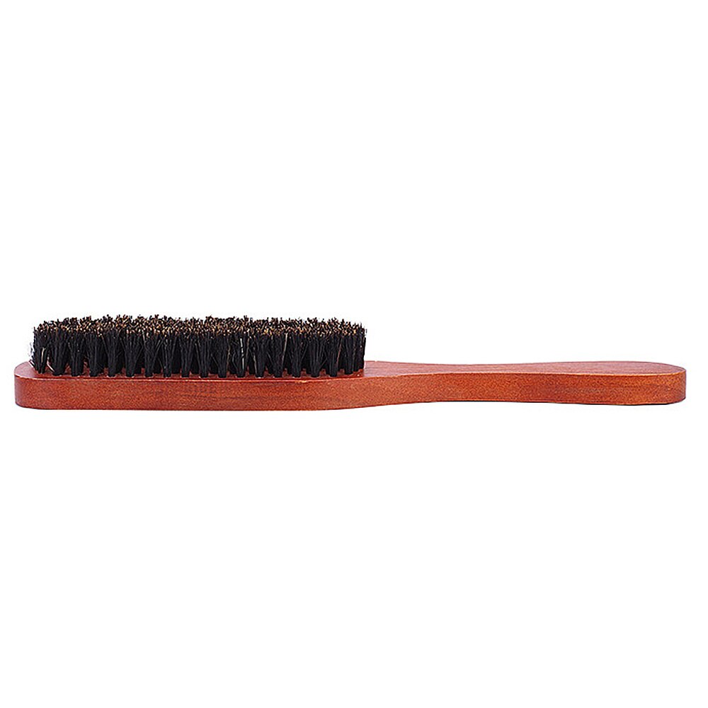 Escova de cabelo de madeira com cabo, escova de cabelo prática (vermelho escuro), 1 peça