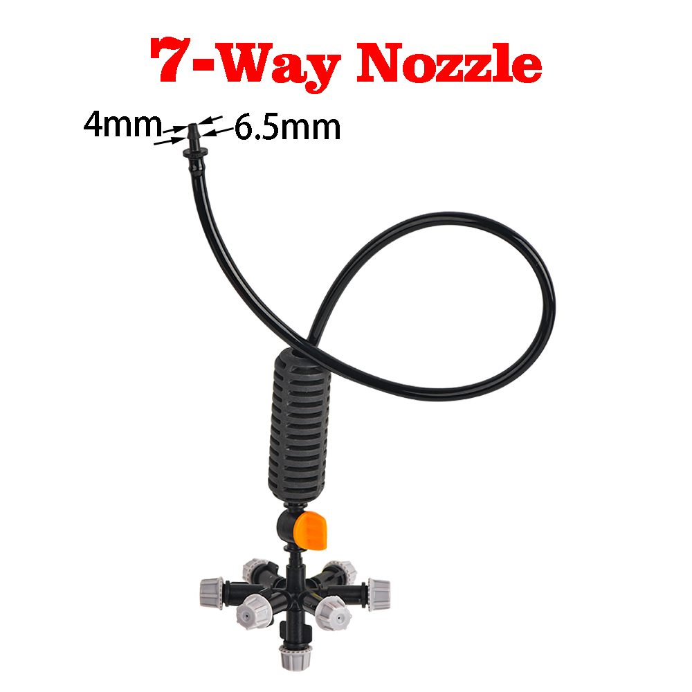 Wisząca dysza zamgławiająca system nawadniania z zraszaczem mgły wodnej 5/7-kierunkowy regulowany zestaw opryskiwacza robić nawilżania szklarni: Jasno szary