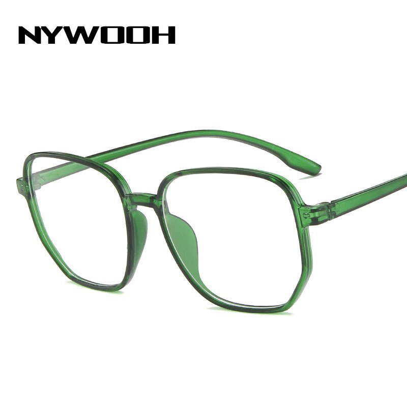 NYWOOH Oversized Anti Blue Light Computer Eyewear Frame for Women Men Square Optical Spectacle Glasses Eyeglasses Frames Unisex