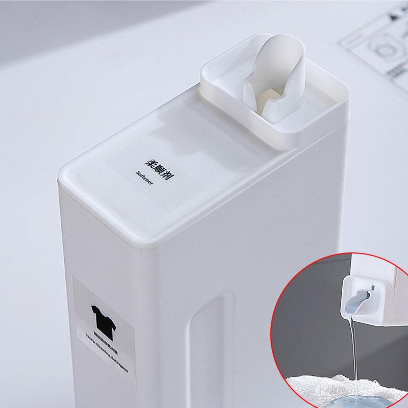 1000ml Laundry Detergent Empty Bottles Large Capacity Softener Storage Bottle Reusable Refillable Washroom Organizer