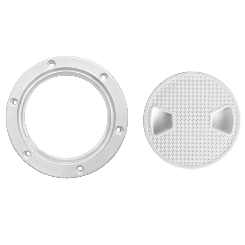 4 Inch Boat Deck Plates 2-Pack - ABS Plastic Round Inspection Hatch For Kayak RV Marine