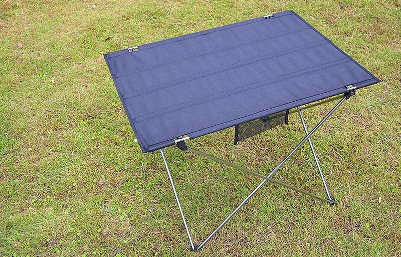 Bærbart aluminiumslegering ultra-let foldebord skrivebord lille størrelse foldbart bord bord camping udendørs picnic: S2