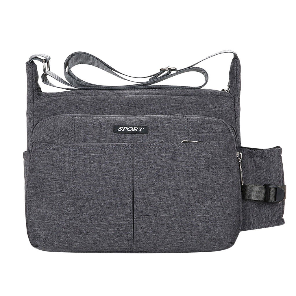 Unisex Grande Capacità di Spalla di Nylon Del Sacchetto del Messaggero di Affari Multifunzionale del Sacchetto di Spalla Crossbody casual Selvaggio Della Borsa Bolsas # j4s: Dark Gray