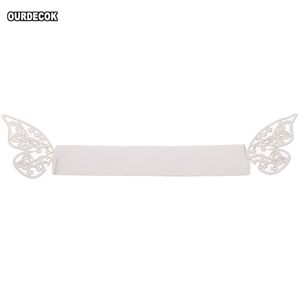 50pcs Butterfly Paper Napkin Rings for Wedding Party decoration Wedding Favors