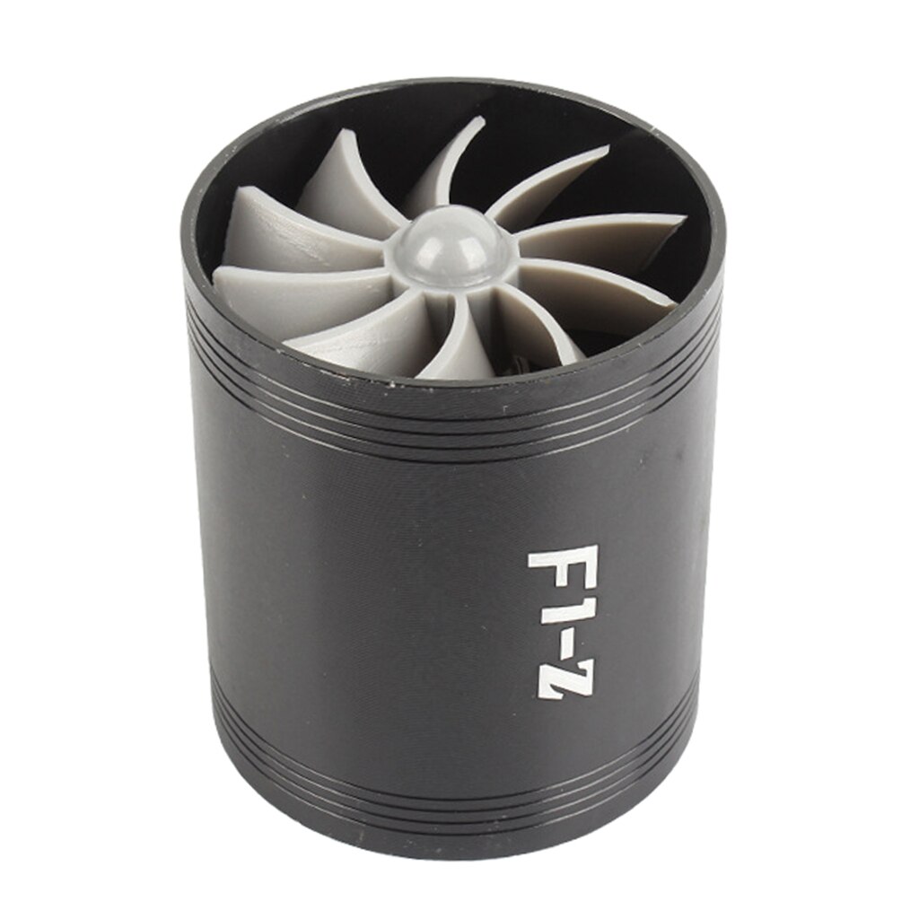 Turbo cargador de coche turbina Gas ahorro de combustible Turbo 2,5-2,9 pulgadas Fácil instalación: Black