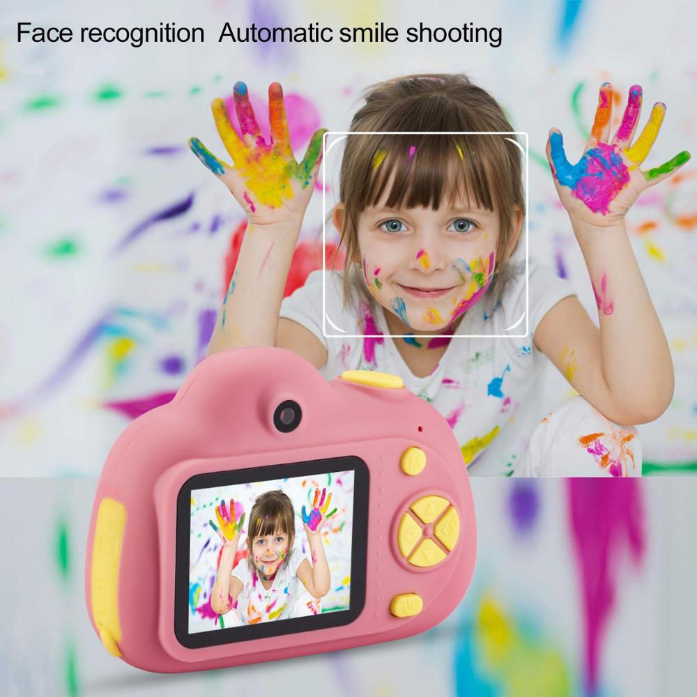 Kindercamera mini-kartonnen digitale spiegelreflexcamera, slimme camera met dubbele lens, 2.0 inch, 12mp inch anti-val speelgoedcamera voor jongens en meisjes, kerst