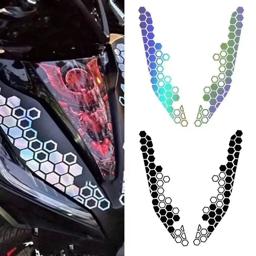 Adesivi per moto in stile latte a forma di nido d'ape, adesivi per modifica moto a nido d'ape esagonali e adesivi per auto a forma di griglia