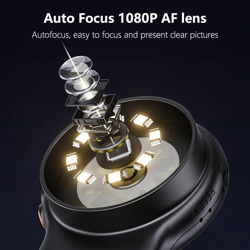 500X Portable Digital Folding Microscope Magnifier 2.0 inch 1080P Video Magnifying Glass with 2 Megapixel 8 Leds for Jewellery