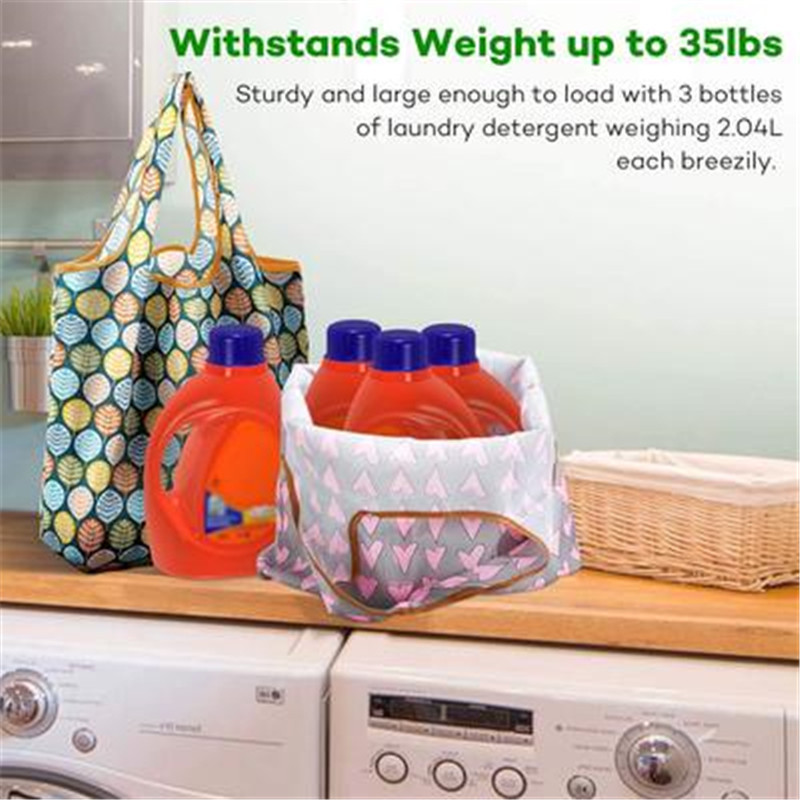 Big Polyester ECO Folding Bag Reusable Shopping Bags for Market Foldable Shop Bag Eco-friend Reduce Plastic