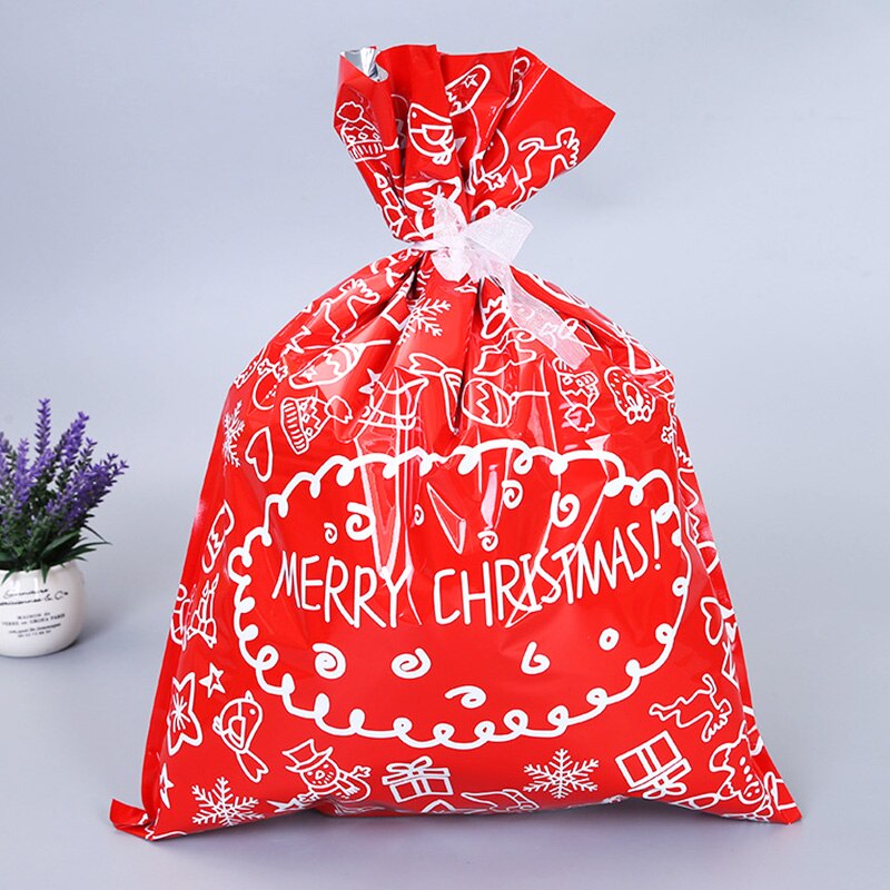 Kerst Cadeau Zakken Leuke Diverse Stijlen Goody Bags Cadeaupapier Feestartikelen Voor Kerst Candy Tas Met Linten