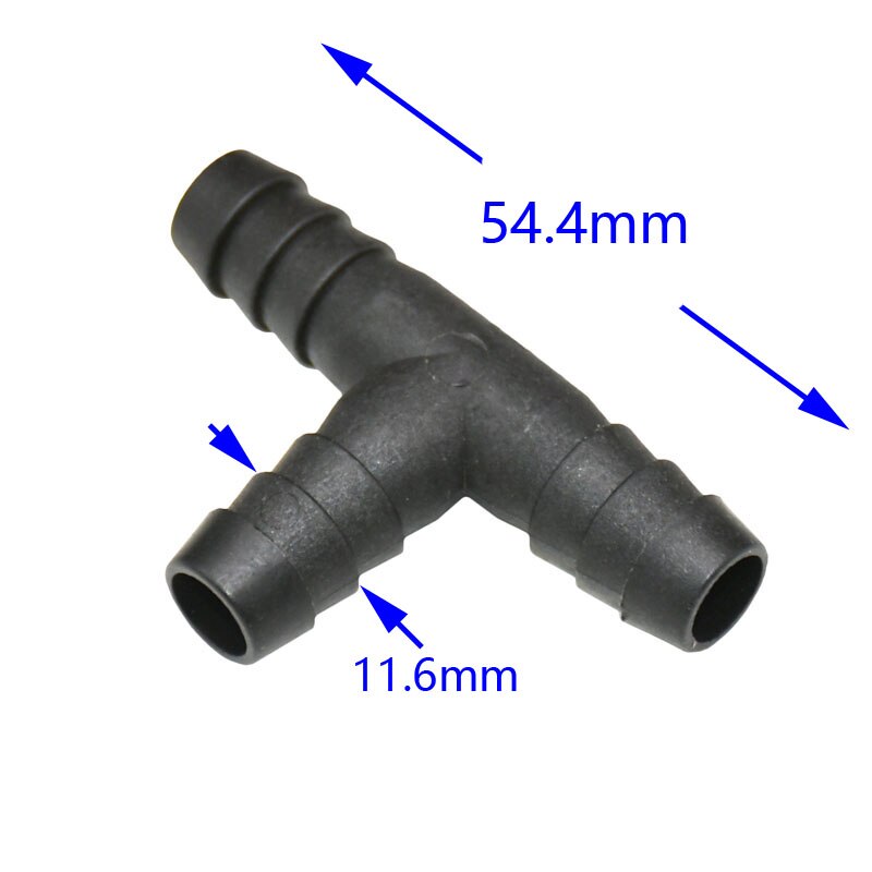 10mm vesiliitin t-liitos musta letku 3- -tie vedenjakaja kasteluletku piikkiliitännät 8 kpl