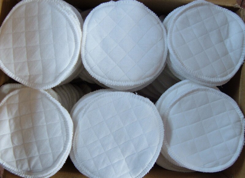 10Pcs 5Pairs Reusable Soft Cotton Absorbent Mom Mother Spill Prevention Breast Feeding Nursing Pads Bra Breast Feeding Washable: Nursing Pads White