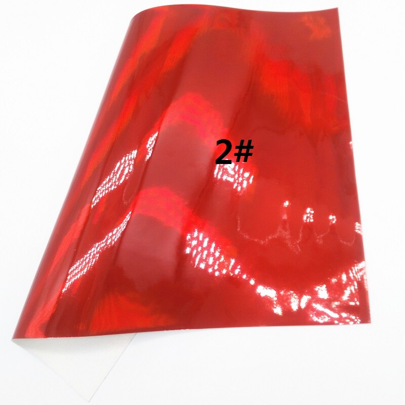 RODE Glitter Stof, Iriserende Faux Leer Stof, synthetisch Leer Blad Voor DIY Bows A4 Size 8 "x 11" Twinkling Ming XM102: 2