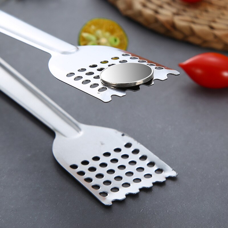 Stainless Steel Heat Resistant Hollow-Out Barbecue Food Tongs Kitchen Food Tong Bread Salad Ice Cube Clip Kitchen Utensils