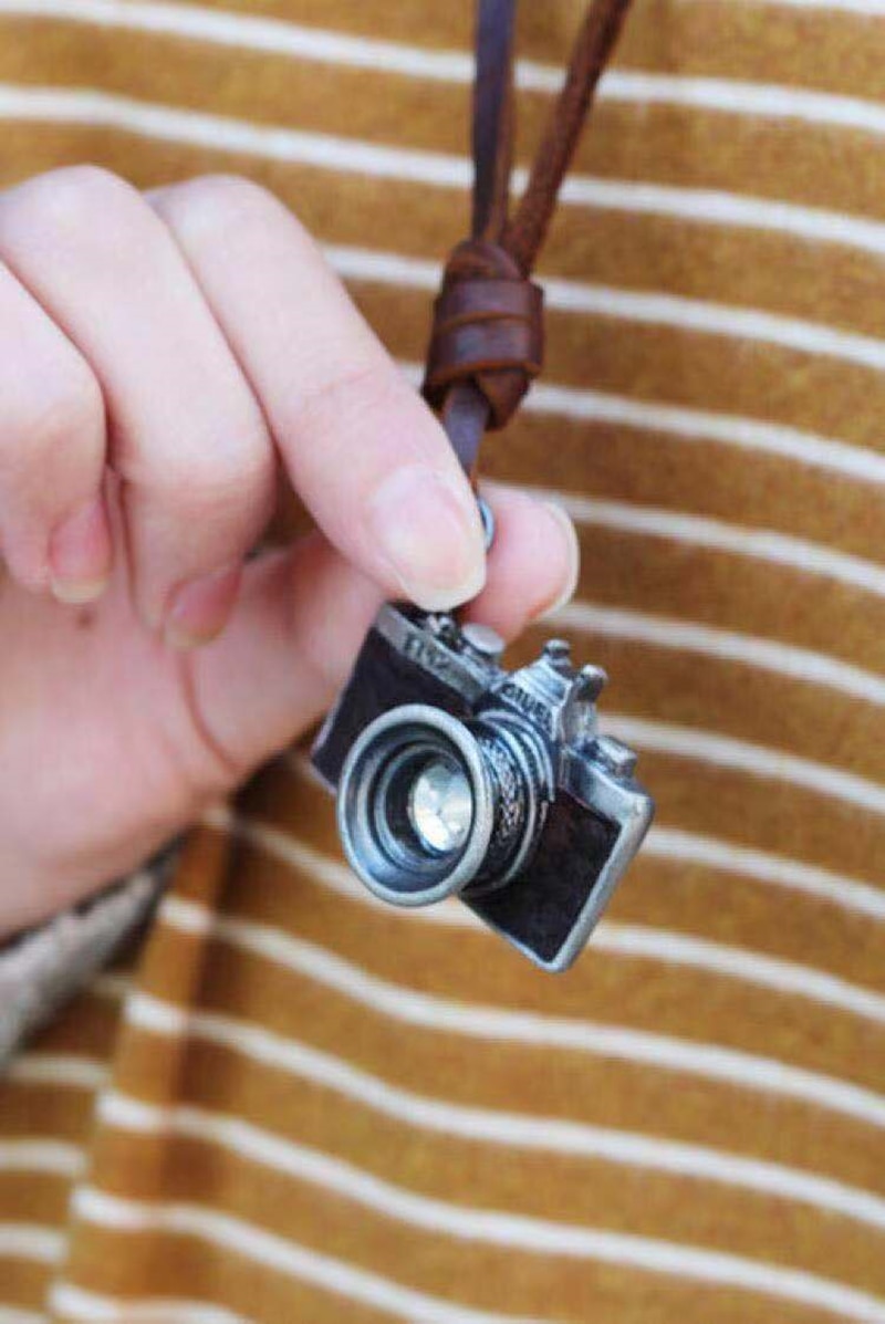 BLUELANS Vrouwen Mannen Camera Hanger Ketting Rock Punk Faux Lederen ketting choker Ketting Verjaardag mode-sieraden