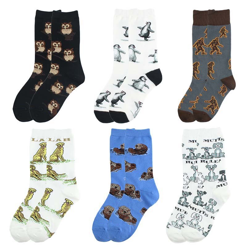 Verschillende Honden Grappige Sokken Vrouwen Kawaii Uil Mutts Penguin Leuke Sokken Mooie Japanse Harajuku Calcetines Mujer Sokken