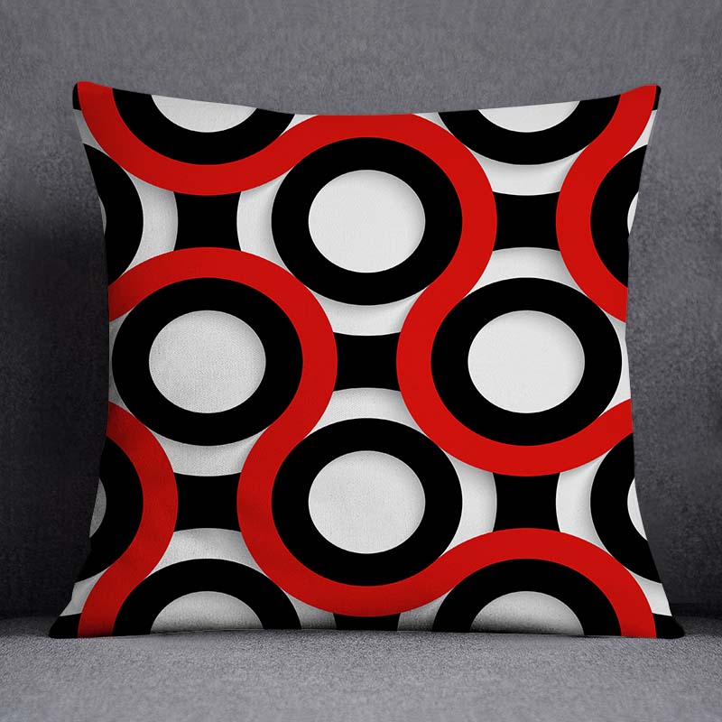 Quadratischer Kissenbezug mit abstraktem geometrischem Muster für Zuhause, Wohnzimmer, Sofa, Schlafzimmer, Dekorationskissen