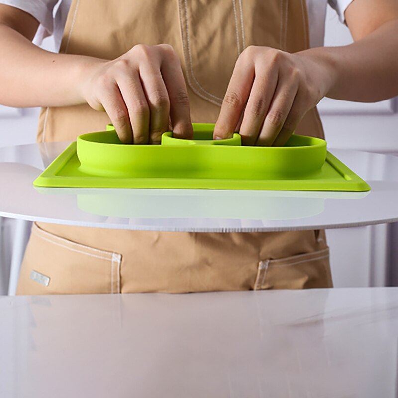 Plato para bebé de silicona antideslizante, Mantel Individual para bebé con cuchara para bebé y niños lavable