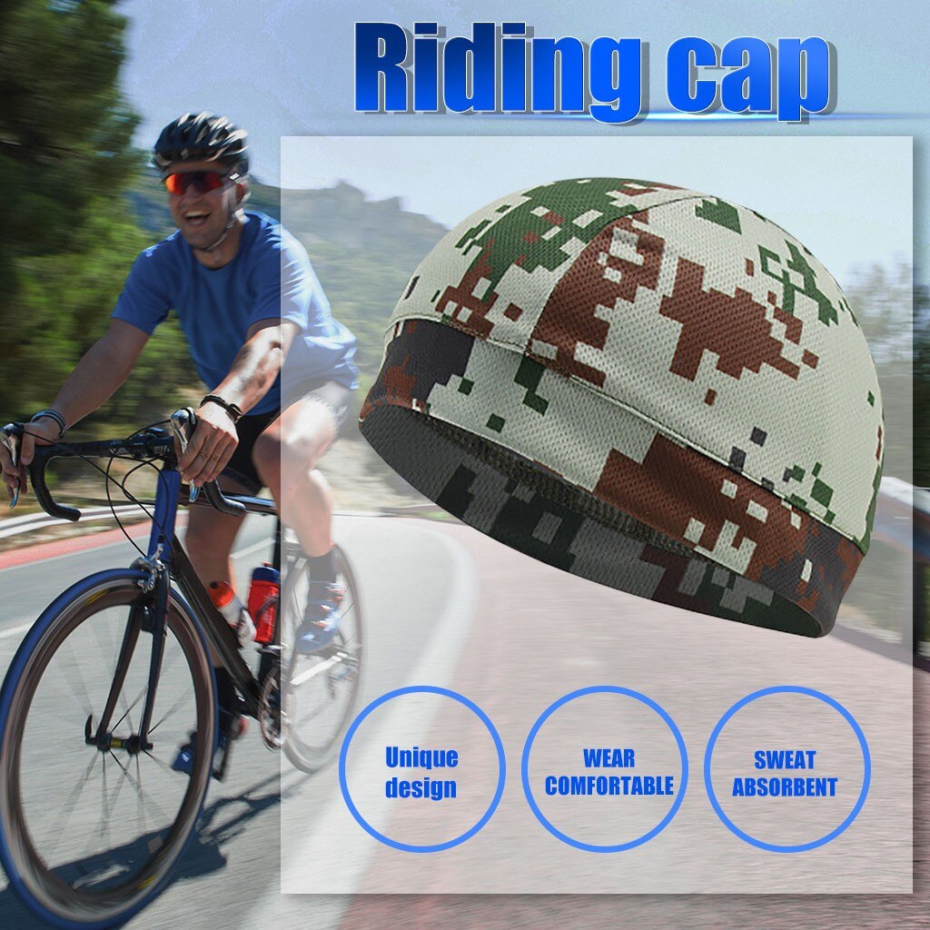 2121 Unisex Cycling Helmet Liner Skull Cap Spring Under Helmet Cap Men Women Running Beanie Hat Quick Dry Sport Caps#0814y30: D